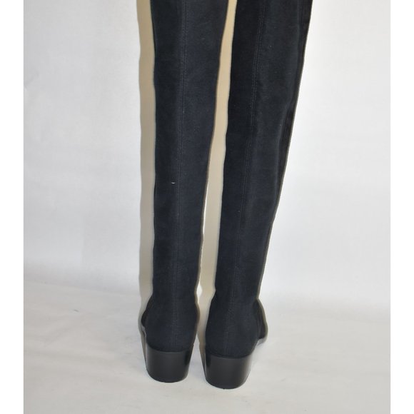 STUART WEITZMAN 'Reserve' 5050 Over the Knee Boot SUEDE BLACK 9 (P12) - Picture 7 of 10